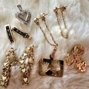 14k & 10k LOT of Pendant and Earrings Jewelry